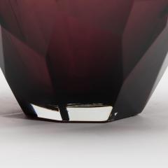 Hand Blown Murano Barrel Vase in Amethyst - 4236355
