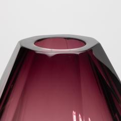 Hand Blown Murano Barrel Vase in Amethyst Extra Tall - 4236885