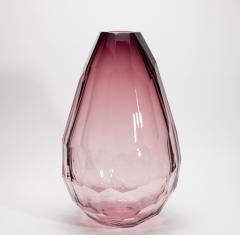 Hand Blown Murano Barrel Vase in Amethyst Extra Tall - 4236886