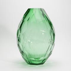 Hand Blown Murano Barrel Vase in Emerald Green Extra Tall - 4260748