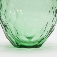 Hand Blown Murano Barrel Vase in Emerald Green Extra Tall - 4260749