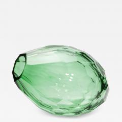 Hand Blown Murano Barrel Vase in Emerald Green Extra Tall - 4262861