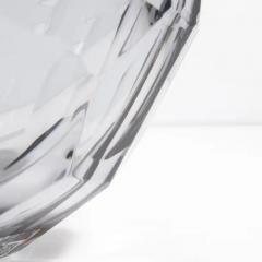 Hand Blown Murano Barrel Vase in Grey with Side Cut XL - 3851816