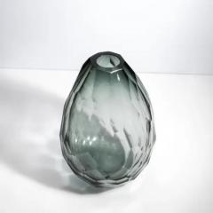 Hand Blown Murano Barrel Vase in Tourmaline XXL - 3851748