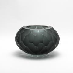 Hand Blown Murano Battuto Bowl in Grey Large - 4214562
