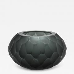 Hand Blown Murano Battuto Bowl in Grey Large - 4217442