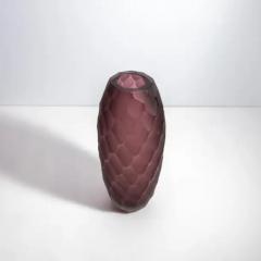 Hand Blown Murano Battuto Vase in Amethyst Medium - 3851960