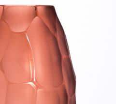 Hand Blown Murano Battuto Vase in Light Amaretto Small - 4210813
