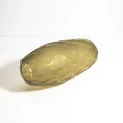 Hand Blown Murano Battuto Vase in Olive Medium - 3852019