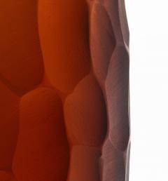 Hand Blown Murano Battuto Vase in Tobacco Large - 4210809
