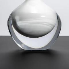 Hand Blown Murano Bottle in Crystal White Large - 3852389