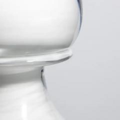 Hand Blown Murano Bottle in Crystal White Large - 3852397