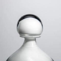 Hand Blown Murano Bottle in Crystal White Large - 3852398