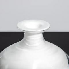 Hand Blown Murano Bottle in Crystal White Medium - 3852253