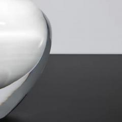 Hand Blown Murano Bottle in Crystal White Medium - 3852262