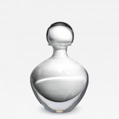 Hand Blown Murano Bottle in Crystal White Medium - 3875106