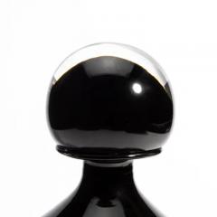 Hand Blown Murano Bottle in Onyx Black Large - 3852311