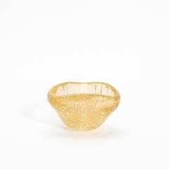 Hand Blown Murano Bowl with 24 Karat Gold Flecks - 4208302