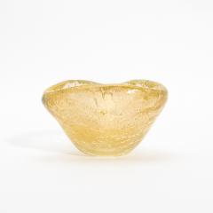 Hand Blown Murano Bowl with 24 Karat Gold Flecks - 4208305