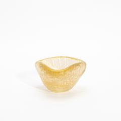 Hand Blown Murano Bowl with 24 Karat Gold Flecks - 4208346