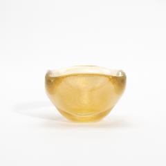 Hand Blown Murano Bowl with 24 Karat Gold Flecks - 4210621