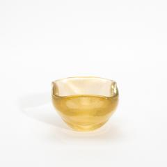 Hand Blown Murano Bowl with 24 Karat Gold Flecks - 4210622