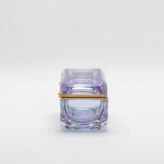 Hand Blown Murano Box in Alexandrite with Brass Fittings - 3896066