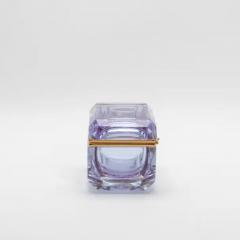 Hand Blown Murano Box in Alexandrite with Brass Fittings - 3896067