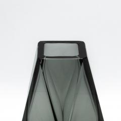 Hand Blown Murano Briolette Vase in Grey - 4214639