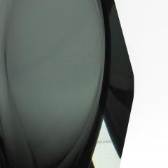 Hand Blown Murano Briolette Vase in Grey - 4214647