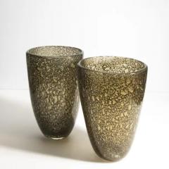 Hand Blown Murano Bullicante Vase in Gold - 3851164