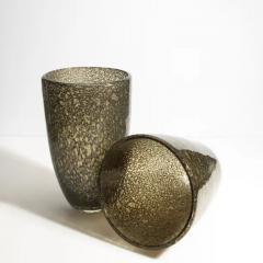 Hand Blown Murano Bullicante Vase in Gold - 3851175