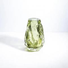 Hand Blown Murano Burri Vase in Light Olive Green - 3852306