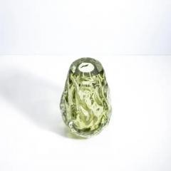 Hand Blown Murano Burri Vase in Light Olive Green - 3852307