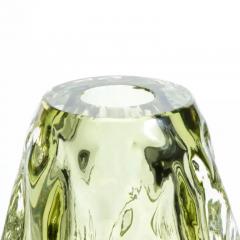 Hand Blown Murano Burri Vase in Light Olive Green - 3852309