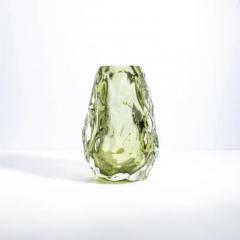 Hand Blown Murano Burri Vase in Light Olive Green - 3852310