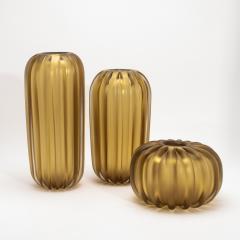 Hand Blown Murano Cactus Vase in Amber Large - 4229245