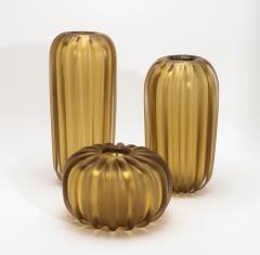 Hand Blown Murano Cactus Vase in Amber Small - 4229254