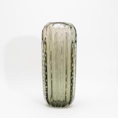 Hand Blown Murano Cactus Vase in Fern Green with Bubbles Large - 4229200