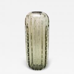 Hand Blown Murano Cactus Vase in Fern Green with Bubbles Large - 4229913