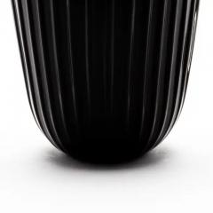 Hand Blown Murano Extra Tall Modern Vase in Onyx Black - 3896007