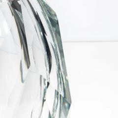 Hand Blown Murano Facet Thick Vase in Clear - 3852332