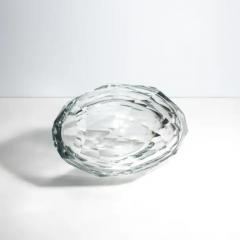 Hand Blown Murano Facet Thick Vase in Clear - 3852349