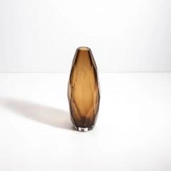 Hand Blown Murano Facet Vase in Tobacco - 3851045