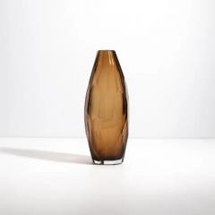 Hand Blown Murano Facet Vase in Tobacco - 3851076