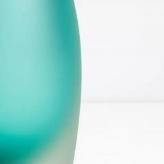 Hand Blown Murano Flute Vase in Teal - 3851733