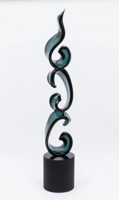 Hand Blown Murano Glass Sculpture The Triple Ribbon  - 3848469
