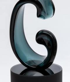 Hand Blown Murano Glass Sculpture The Triple Ribbon  - 3848477