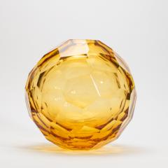 Hand Blown Murano Globe Vase in Amber - 4260759