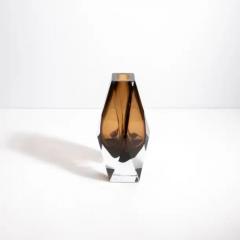 Hand Blown Murano Goccia Vase in Tobacco - 3852003
